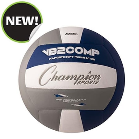 Champion Sports Champion Sports VB2GB 8.25 in. VB Pro Comp Series Volleyball - Gray; Blue & White VB2GB